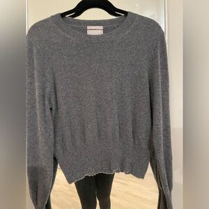 J. Crew Women's Gray Cashmere Shrunken Sweater